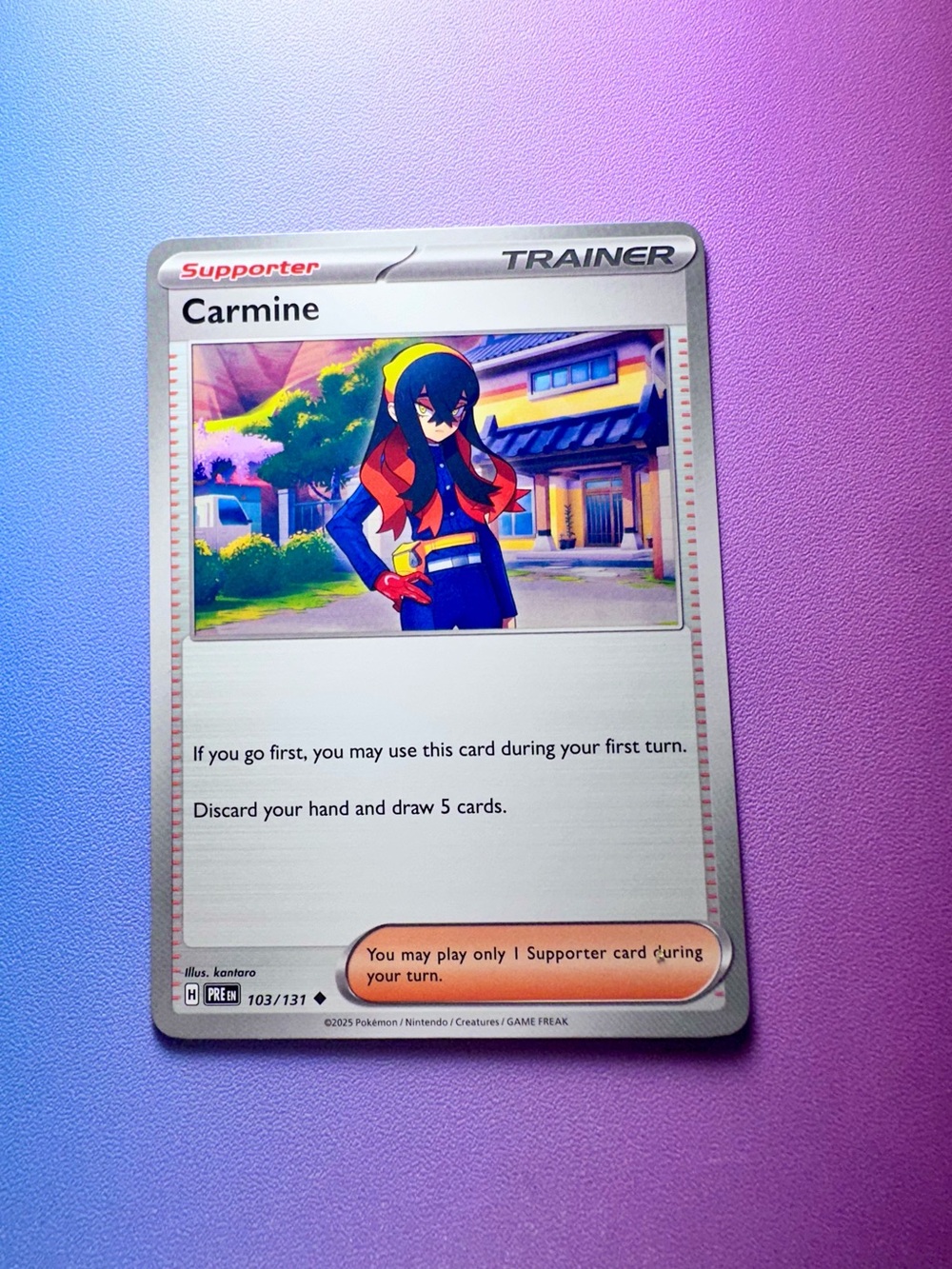 carmine - 103/131 (uncommon) — pokémon: prismatic evolutions